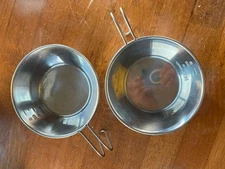 LOT of 2 Pair Olicamp Stainless Steel Outdoors 10 Oz. Sierra Cup Hiking Sold Out