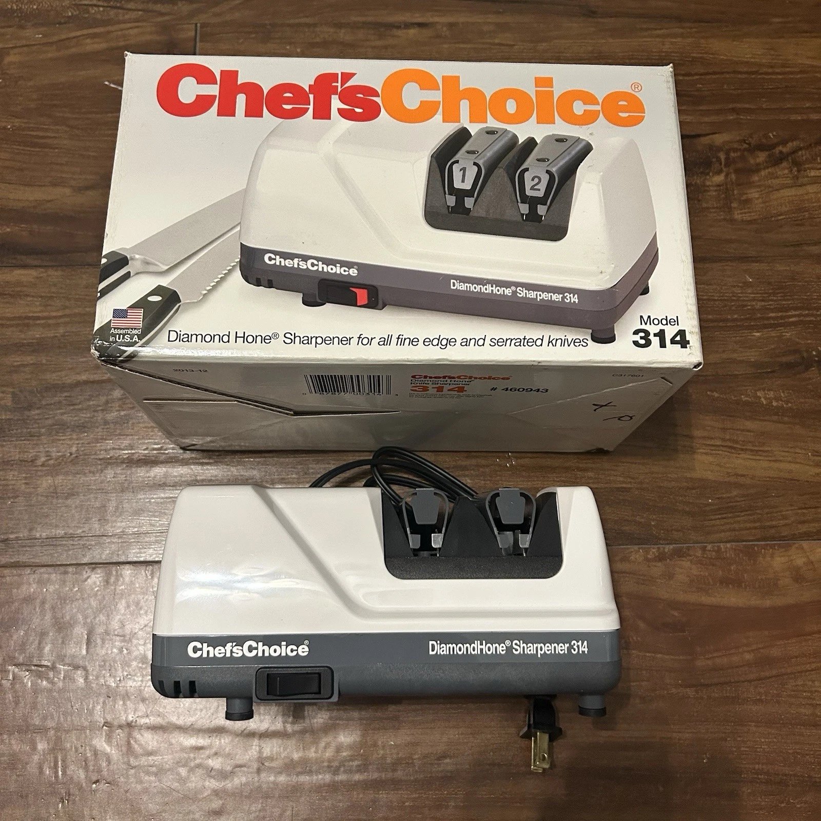 Chef'sChoice DiamondHone Electric Knife Sharpener Model 314 Corded White/Gray