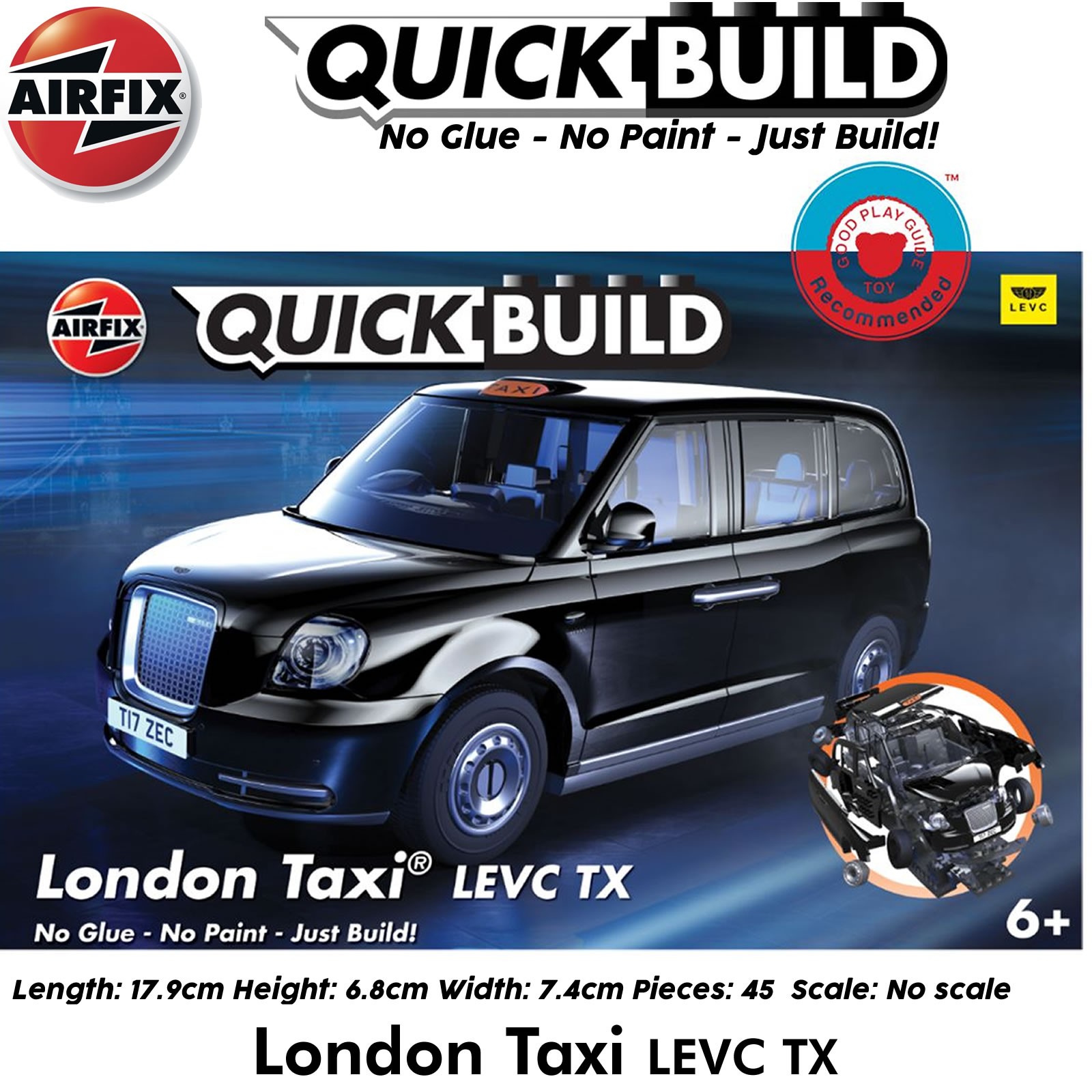 Airfix Quickbuild London Taxi Levc Tx Model Kit 179Mm - Image 5