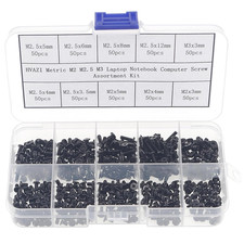 500PCS Metric M2 M2.5 M3 Laptop Notebook Computer Screws Kit Phillips Thin Fla