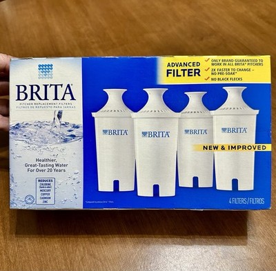 Brita Advanced Pitcher Water Filters 4 Pack - Sealed Box - New & Improved
