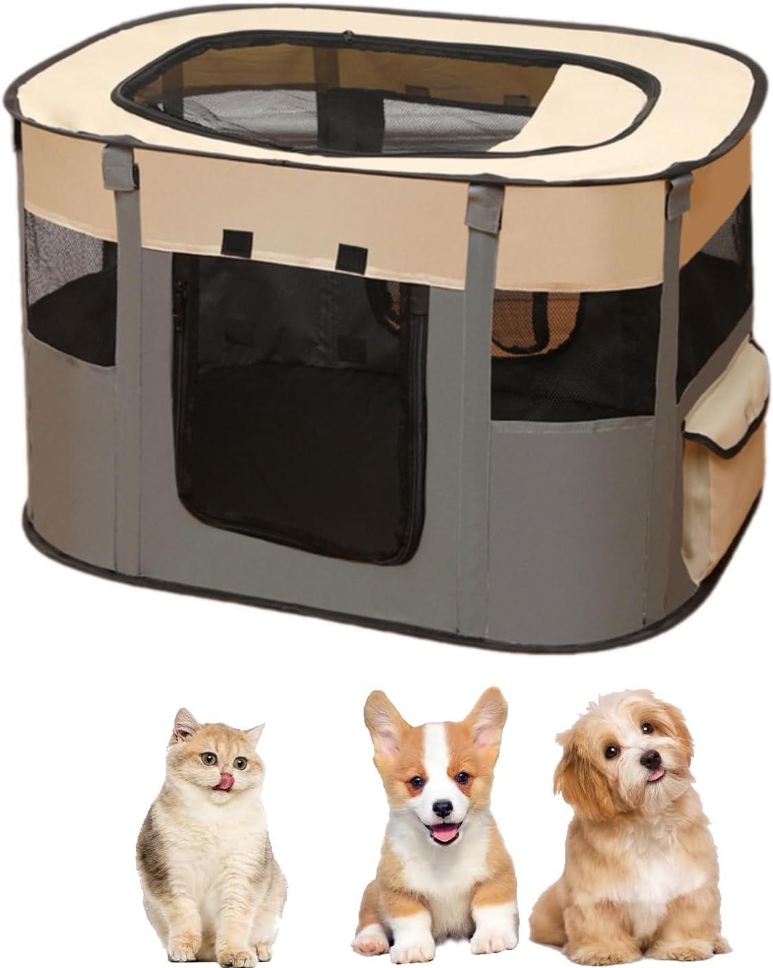Box Portatile per Animali Domestici 70x55x40 cm | Recinto da Viaggio Oxford