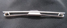 Vintage Silver Tone Thin Collar Bar Clip 2-1/2 Inches