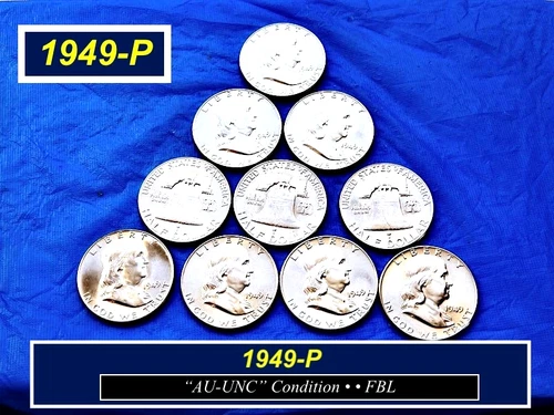 Choice 1949-P Franklin ➫ "AU-UNC"  ➫  Nice Luster ➫ Full Bell Lines (FBL)  ➫R149