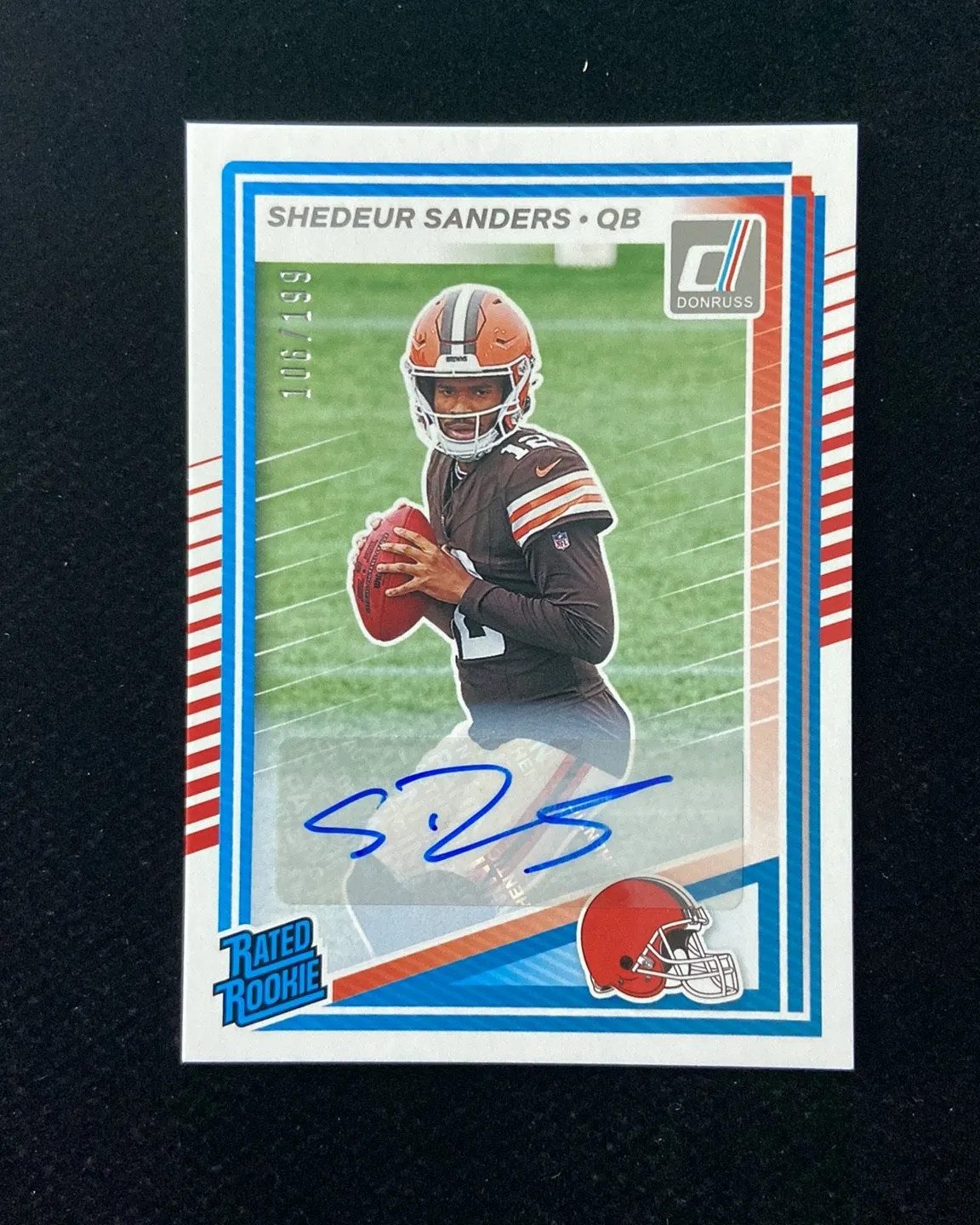 2025 Panini Donruss Rated Rookie Shedeur Sanders #306 Auto 106/199 RC Browns HD