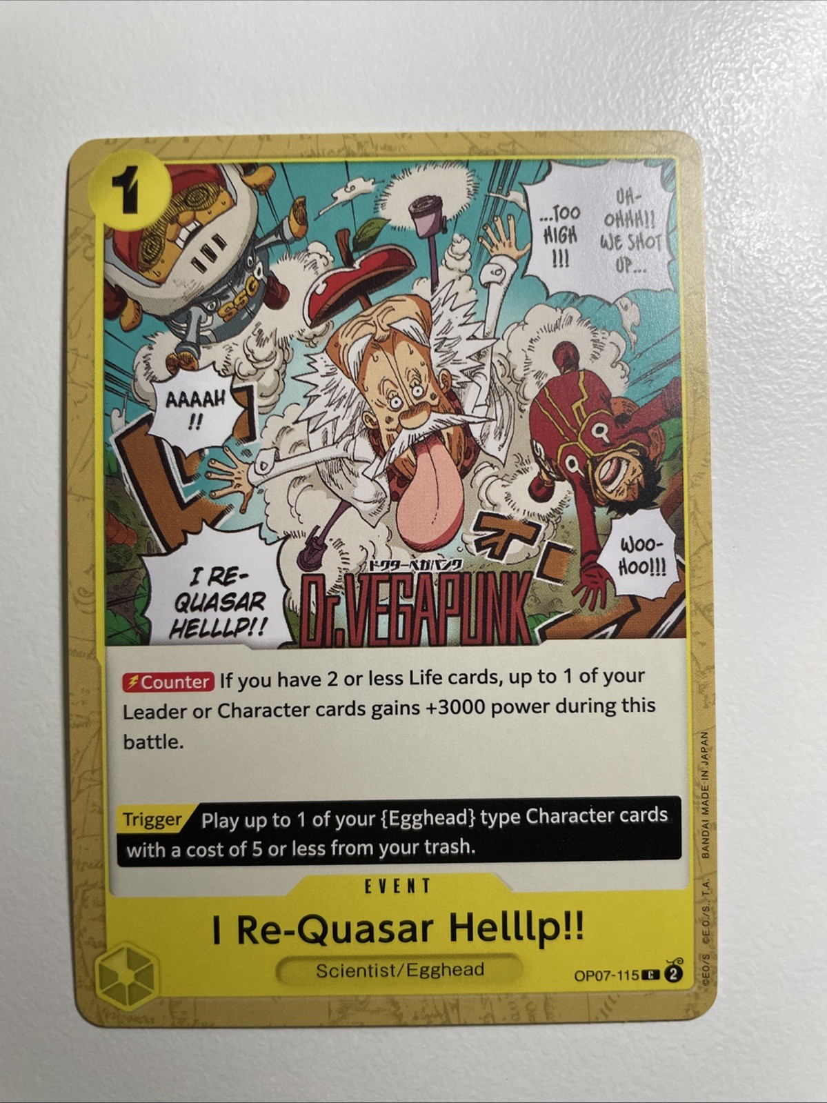I Re-Quasar Helllp!! OP07-115 500 Years in the Future Regular One Piece CCG NM