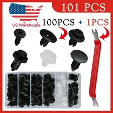 100Pack Universal Rivet Push Clips Retainer Fender Liner Fastener for Car 6 Size