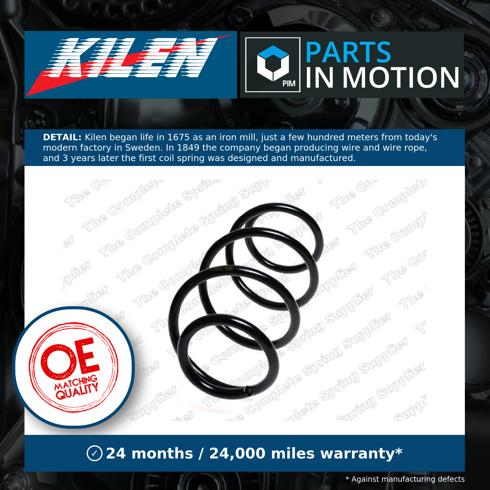 Suspension spring Front Axle Coil Spring 22034 KILEN for RENAULT CLIO III - Image 7