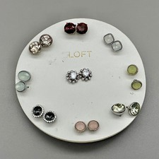 LOFT Earrings Womens Multi Tone Crystal Gemst...