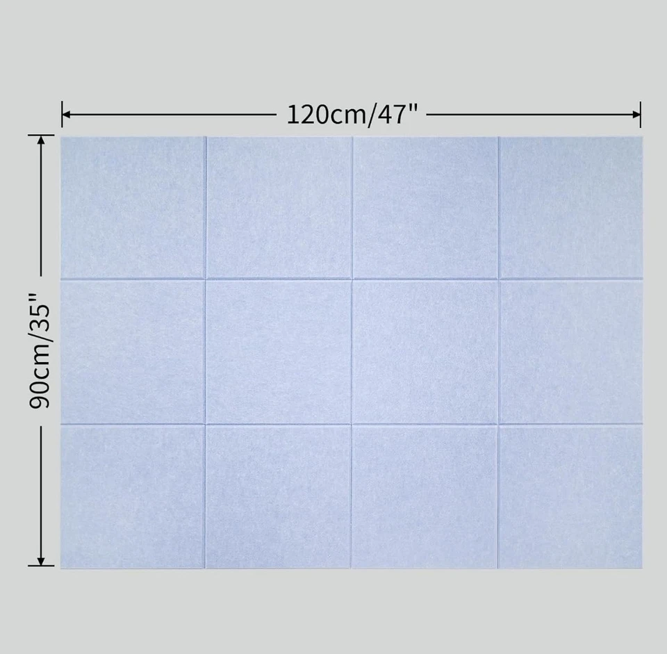 12 Pack Large Cork Board for Walls Slat Wall Paneling 48" X 36" Felt Bulletin - Image 4 of 4