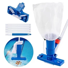 Swimming Pool Spa Jet Vacuum Suction Cleaner w/Brush for Hot Tub Pond Fountains