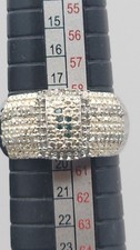 Vintage 925 Sterling Silver Wide Textured Dome Statement Ring Size 10