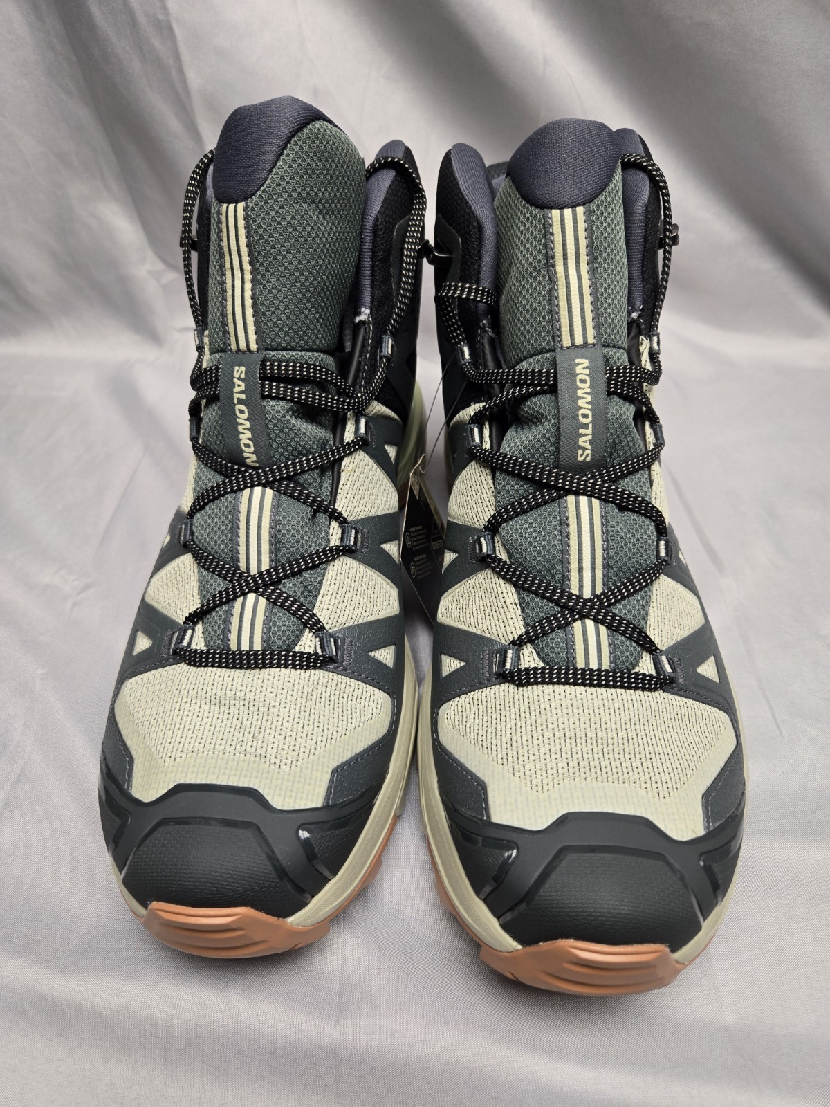 NUOVE scarpe da trekking Salomon X Ultra 360 Edge Mid GTX Gore Tex verdi da uomo taglia 11