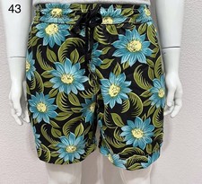 Vtg Tommy Bahama Men SZ L Hawaiian Floral Swim Trunks 90s Beach Surfer Tropical