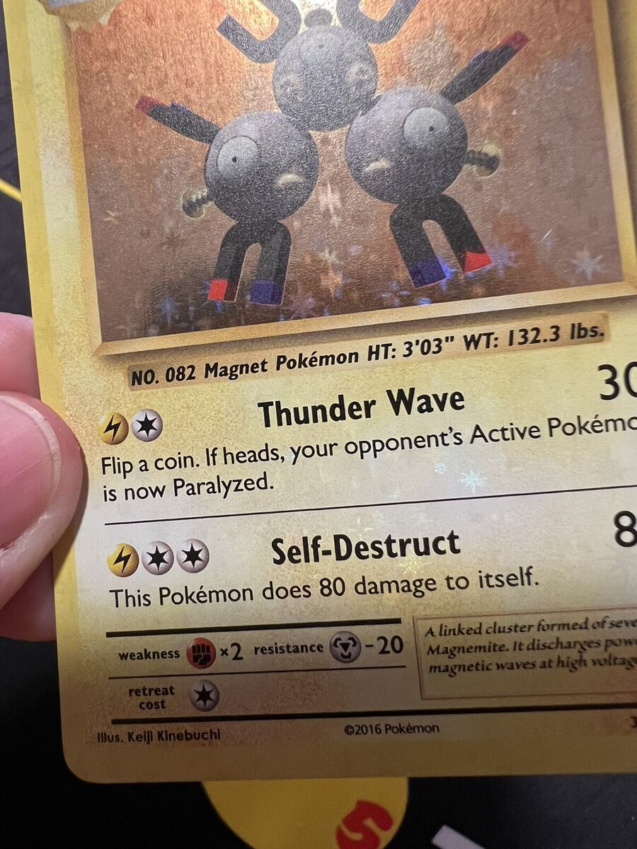 Pokémon Magneton Rare Holo Bleed Error Card - XY Evolutions Pokémon Magneton Rare Holo Bleed Error Card - XY Evolutions