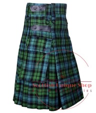 CAMPBELL ANCIENT Tartan Utility Kilt - Scottish Utility Kilt Cargo Pockets Kilts