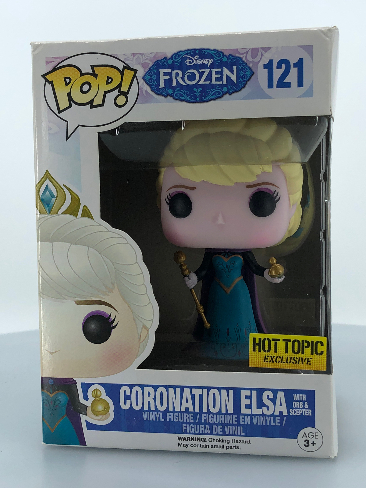 Funko Pop! Disney Frozen Elsa Coronation With Orb &Amp; Specter #121 Damaged