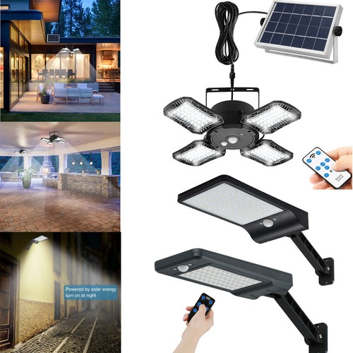 56/60/128LEDs Solar Lamp PIR Motion Sensor Wall Light Patio Outdoor Garden Lamp - 第 1/46 張圖片