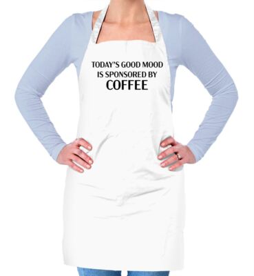Today's Good Laune Sponsored By Coffee - Unisex Erwachsene Schürze - Latte Flat White