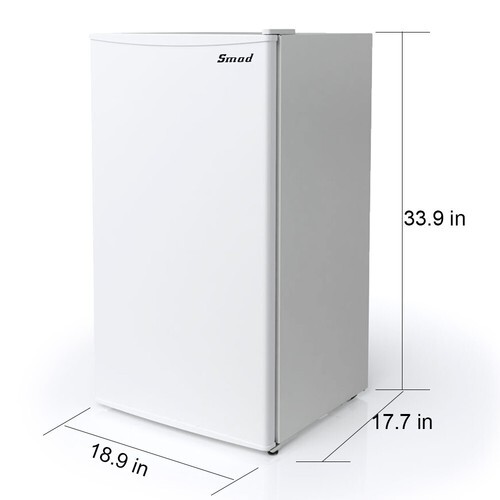SMAD 3.3 Cu ft Small Refrigerator Freezer Kitchen Home Compact Mini Fridge Cool