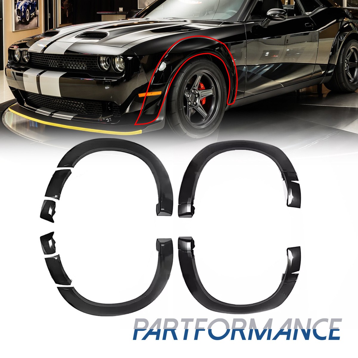Full Fender and Mirror Kit | DODGE CHALLENGER GT 2017 Full Fender and Mirror Kit | DODGE CHALLENGER GT 2017