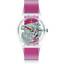 miniatura 1  - Orologio Swatch Clearly Red Striped GE292 Watch silicone Trasparente Rosso donna