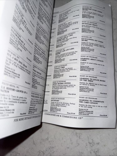 MENU SOFTWARE INFORMATION! COMMODORE Book RARE VINTAGE COLLECTIBLE - Picture 4 of 9