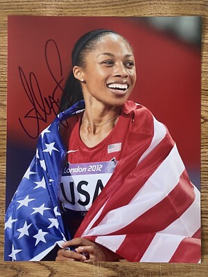 Allyson Felix Autographed 11x14 Photo Track & Field London Rio