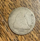 1876 US Seated Liberty Quarter 25c AG