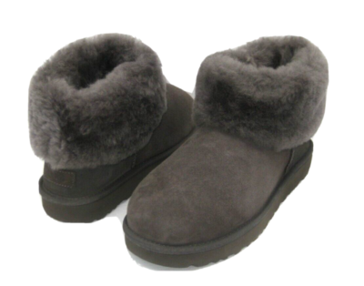 UGG Charcoal Suede Ankle Boots UGG CLASSIC BOOM ANKLE CHARCOAL SUEDE WOMEN main image 2
