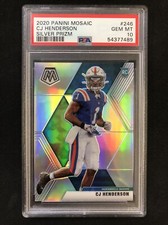2020 Panini Mosaic - CJ Henderson - Rookie Silver Prizm PSA 10 Gem Mint