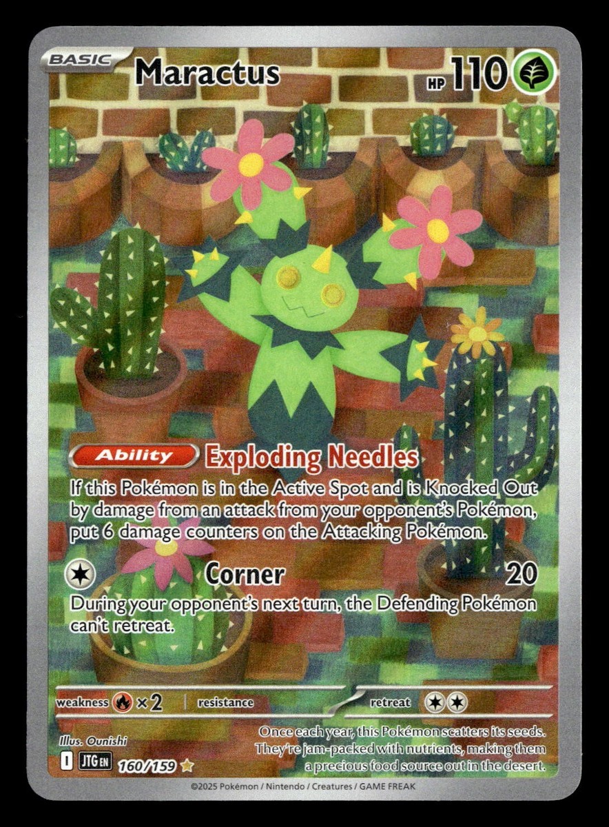 maractus pokemon card Maractus (Illustration Rare) 160/159 Pokémon Scarlet Violet Journey  Together