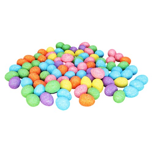2 Bags Colorful Artificial Easter Eggs Glitter Easter Party Decorations - Picture 2 of 12