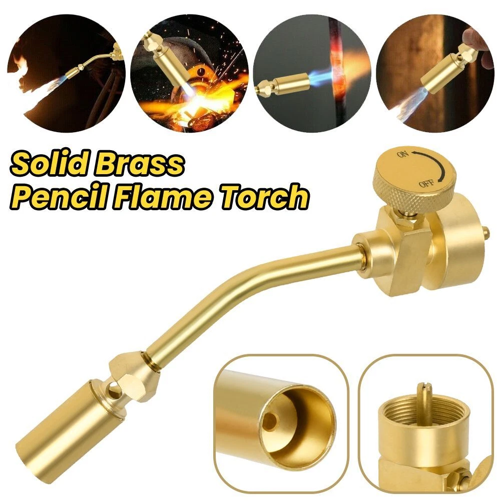 Full Metal Brass Pencil Flame Gas Welding Torch Head Nozzle MAPP.