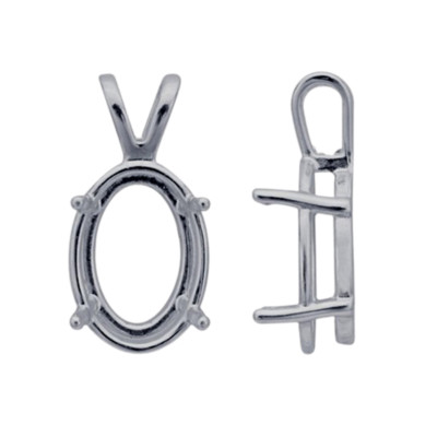 OVALE RUNDE BIRNE 925 STERLING SILBER VORGEKERBT ANHÄNGER FASSUNGEN / FASSUNG / ROHLING