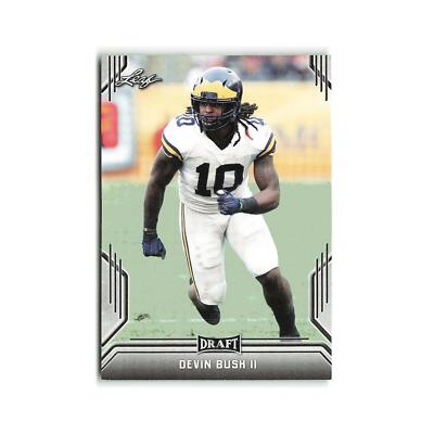 Devin Bush Jr. 2019 Leaf Draft #21 Michigan Wolverines Football Card NM
