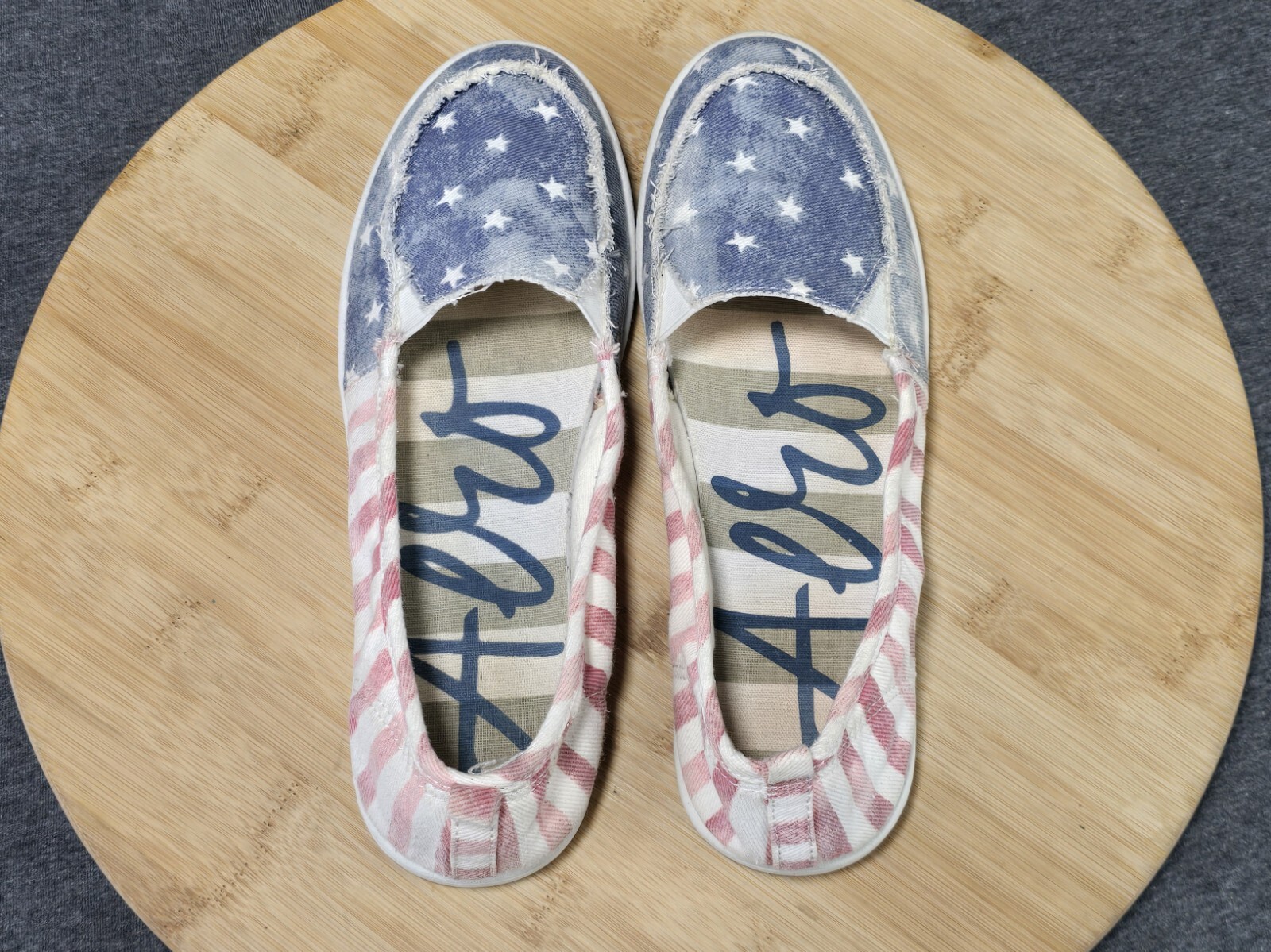 Aeropostale Stars and Stripes Canvas Loafers Women's Size 9 Shoes American Flag