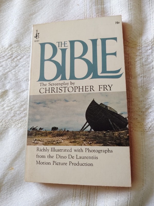 VINTAGE PAPERBACK THE BIBLE SCREENPLAY BY CHRISTOPHER FRY 1ST PRINTING JUNE 1966
