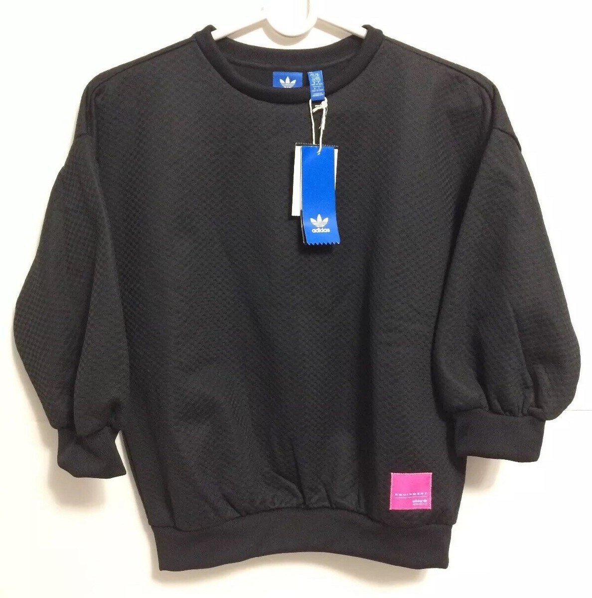 Sサイズ ADIDAS BASK ATHLETICS CREW Adidas Girls J EQT CREWS Black Pullover (BQ4024) Sz M (11
