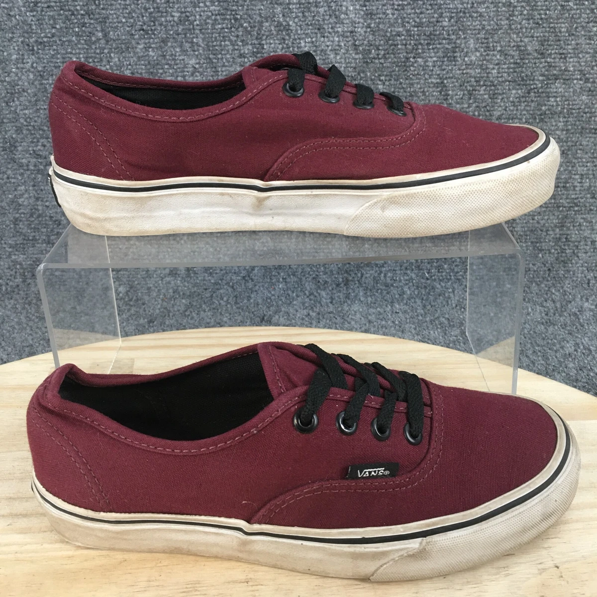 Mens burgundy vans authentic cheap