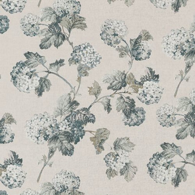 ANNA FRANZÖSISCHER VORHANGSTOFF DESIGN Sussex Hortensie 5,9 MTRS SCHIEFER/LEINEN LEINEN BD