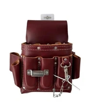 Leather Tool Pouch for Carpenters Electrical Tool Bag for Electricians Framers