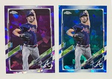 2x 2021 Topps Sapphire Chrome COLE HAMELS Purple /10 and base #495