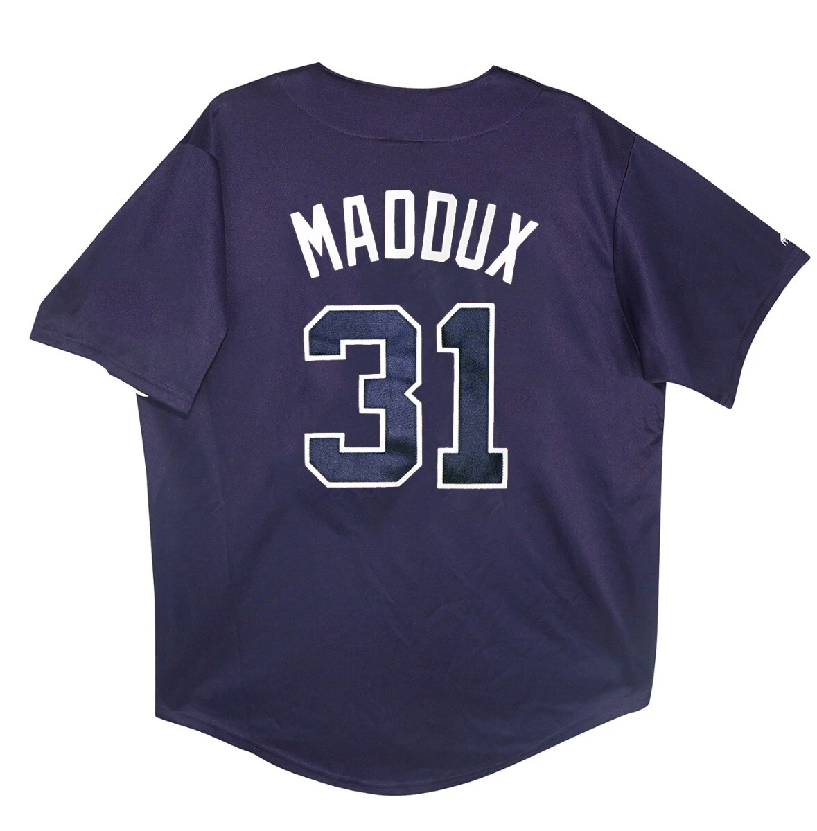 Greg Maddux Atlanta Braves Alternate Navy Blue Jersey Men's (M-2XL)