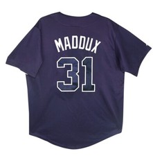 Greg Maddux Atlanta Braves Alternate Navy Blue Jersey Men's M-2XL 