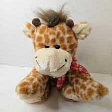 Hug Fun Sitting Giraffe Plush With Heart Bow Stuffed Animal Toy