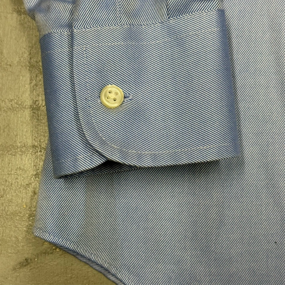 Camisa de vestir IKE BEHAR New York 42 16 1/2 grande azul Foto 3 de 4