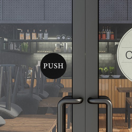 2 Pcs Glas -Türschild Des Konferenzraums Push-Pull-Aufkleber-Schild - 第 9/12 張圖片