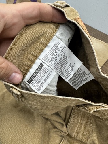 Levis Mens 505 Jeans Size 42x30 Khaki Beige Brown Work Pants Levi Strauss - Picture 6 of 10