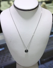 Initial D in Circle on Chain Silver tone Custom Jewelry NEW